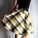 Plaid circle skirt in mustard and black - Sizes from XS to L - LAST PIECE