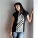 Black tshirt short sleeved - lace tshirt jersey top womens blouse