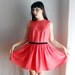 Peach pink party dress with black accents - 50s party dress prom dress formal dress bridesmaid dress