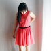 Peach pink party dress with black accents - 50s party dress prom dress formal dress bridesmaid dress