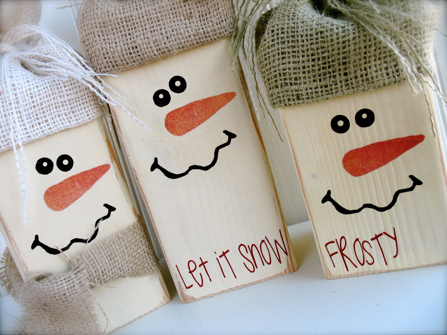 Large Snowman Trio... Perfect for Happy Holiday Decor.  Get yours to add to your decor today