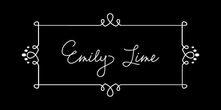 Emily Lime Font -  Standard Version
