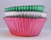 Cupcake Liners 45 Foil Baking Cups Shabby Christmas Trio Il_170x135