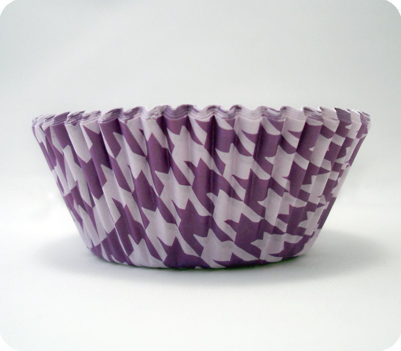 50 Purple Houndstooth Cupcake Liners Baking Cups Il_570xn
