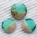 Lampwork beads, Teal green handmade glass beach set SRA - Teal Lagoon TRIO ocean