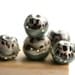 Grey lampwork glass beads organics - SRA, by MayaHoney - dots, gray, black, geometric