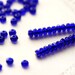 Cobalt blue Czech Glass beads - faceted tiny Spacers - 2x3mm - 50 Pc - 0148
