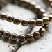 Bronze luster czech glass beads - round spacers, druk, small - 4mm - approx.70Pc - 0316
