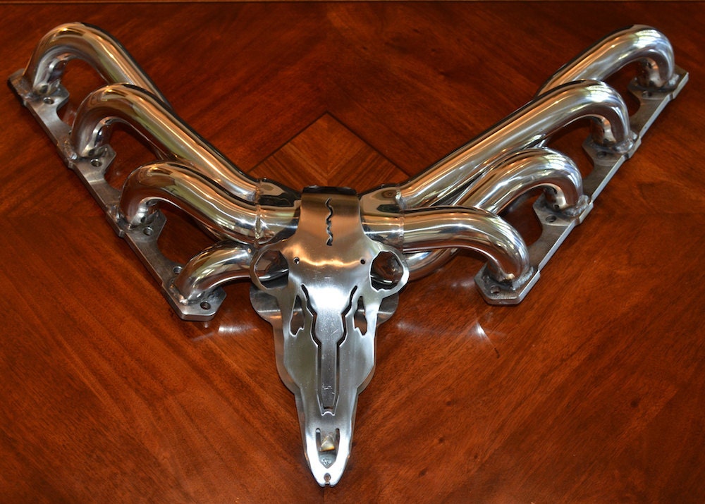 Auto Antlers- Headers and stainless steel imitating a deer mount