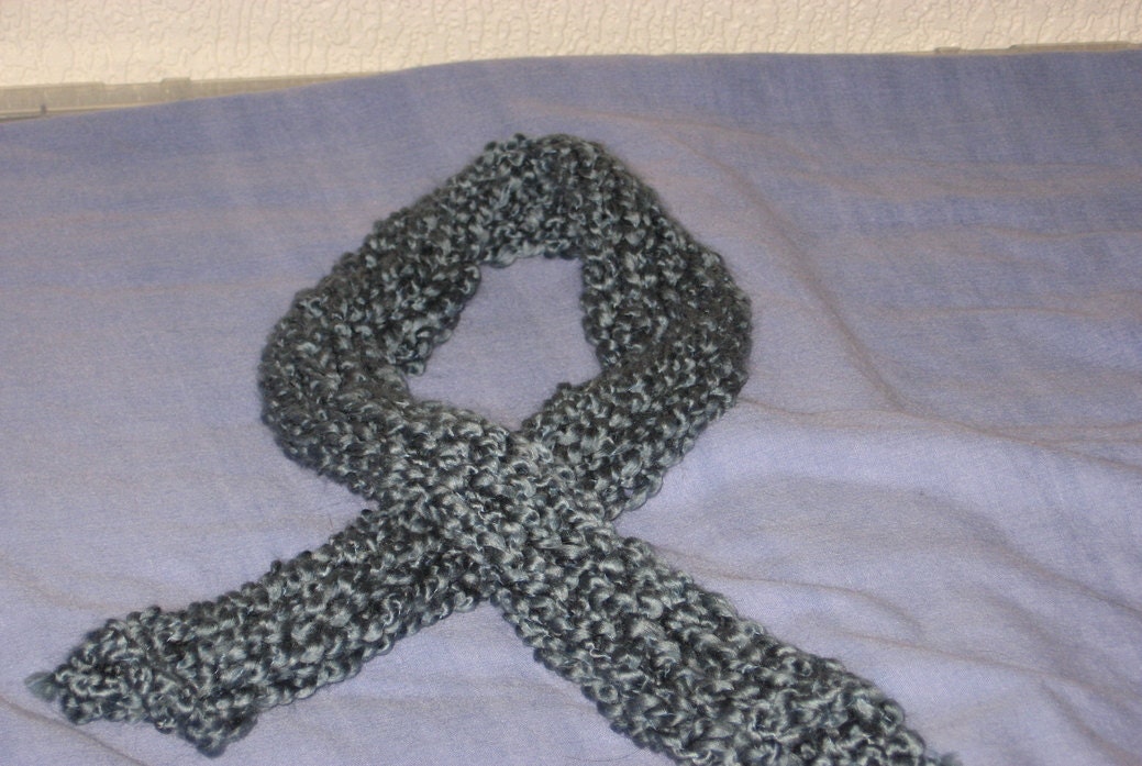 Scarflette - Dusty Blue - Hand Knitted by Stephanie Briggs