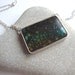 Turquoise and Cracked Silver Necklace