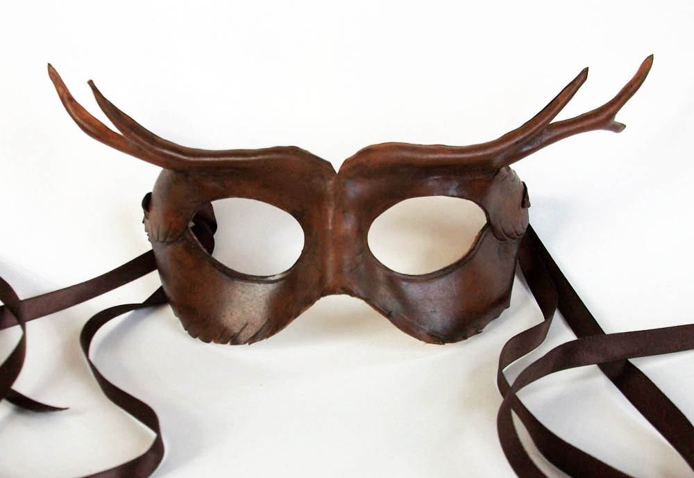 Deer Man Leather Mask