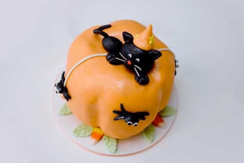 Custom Cake Topper - Black Halloween Cat (For your Holiday Cake-cake not included)