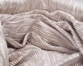 Silky Crinkled Silver Fabric for Home Decor,Fancy Costumes, Purses- 1/2 yard