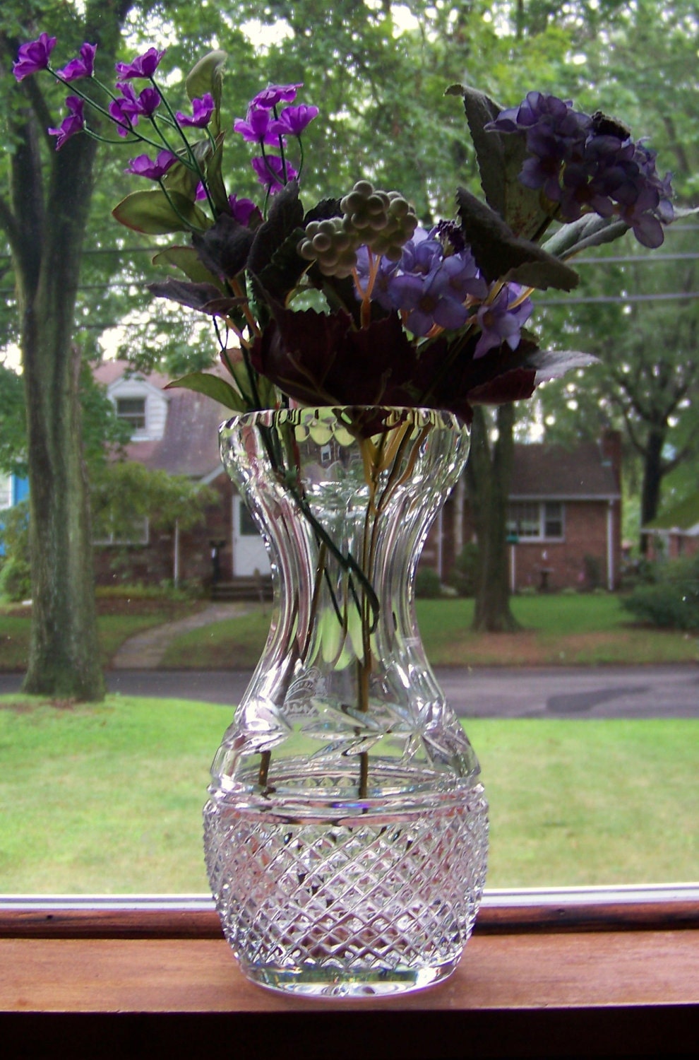 Vintage Waterford Crystal Vase Collector's Piece Gorgeous Heavy Cut Glass