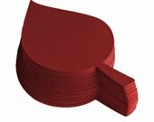 25 Deep Red Leaf Die Cut 5" x 2.5" - Wedding Favor Tag - Escort Cards - Wish Tree - Gift Tag - Wedding Shower