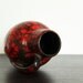 German Pottery Vase Scheurich Lava Glaze Red Black 1960s