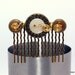Gold Hair Comb with Vintage Buttons and Gold Accents