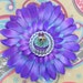 Purple Skull Cupcake Hair Flower
