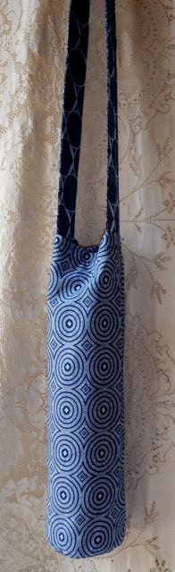 Bottle bag blue shwe shwe water wine.  Non profit