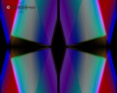 3D - Abstract -  Funky Colours - Square Format - 5x5 - Gift