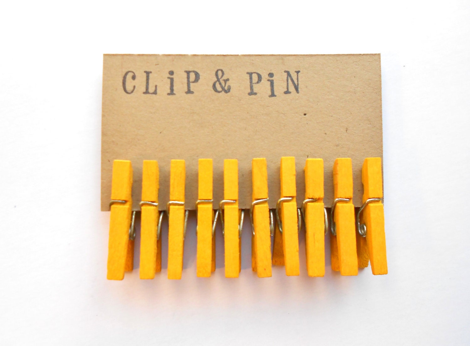 Mini Clothespins - Canary / Yellow - Small