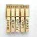 Customizeable Pantry Food Clips - Set of 5 Large Clothespins - Hand Stamped
