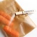 Customizeable Pantry Food Clips - Set of 5 Large Clothespins - Hand Stamped