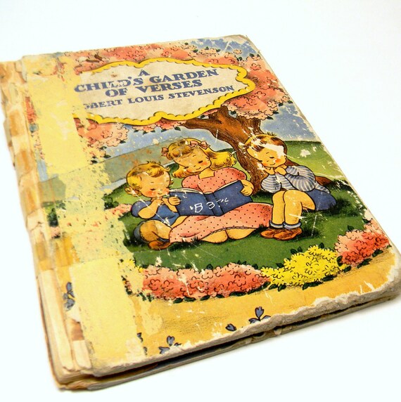Children's Poetry Book Vintage 1940s Antique by BlissandVinegar