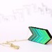 ombre emerald necklace - arrows necklace, green shadows