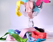 24 Assorted Elastic Hair Ties - Assorted Colors - Knotted Hair Ties - Colorful Hair ties - Ponytail Holders