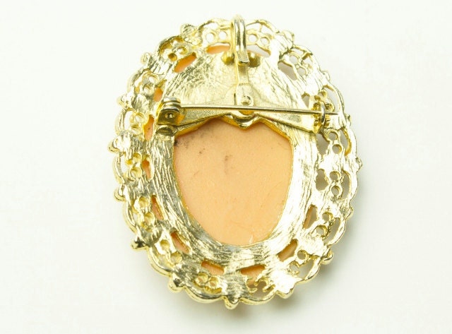 Goddess Artemis Cameo Dog Bow & Arrow Vintage Brooch Pendant on Etsy