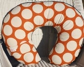 Sweet Potato Mod Dot and Taupe Minky Boppy Cover