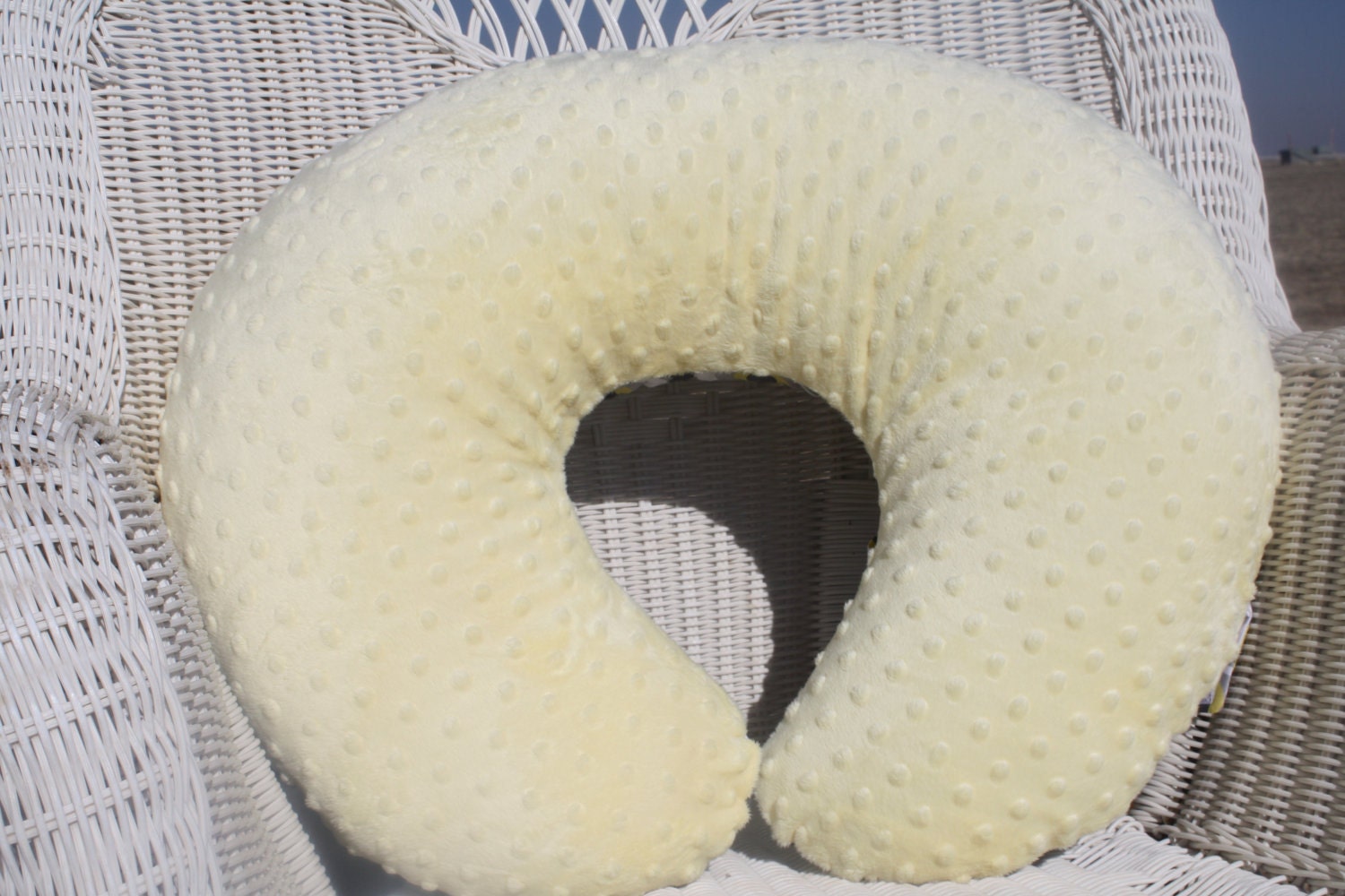 Yellow Ele and Minky Boppy Cover