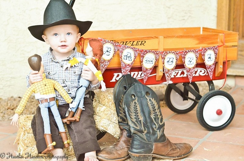 COWBOY WESTERN Party Printables Banner Cowboy Birthday- Western Birthday Collection TOY Story - Instant Download Il_170x135