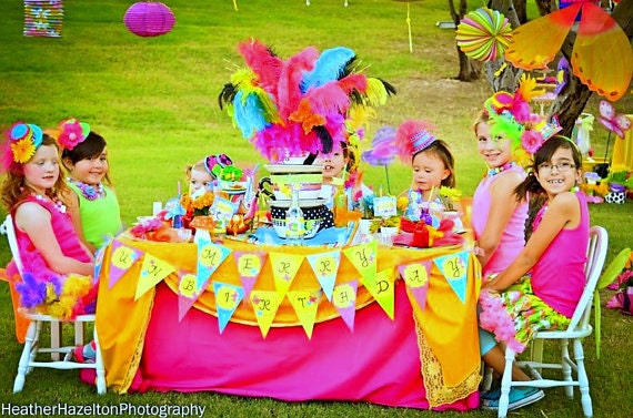 Mad Hatter BANNER Party Printables - Alice In Wonderland- Girls to Woman, birthday, shower, wedding tea or party - Krown Kreations Il_170x135