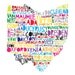 OHIO State of Ohio Illustration Print with Cities