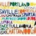 TENNESSEE Digital Illustration Print of Tennessee State with Cities Listed