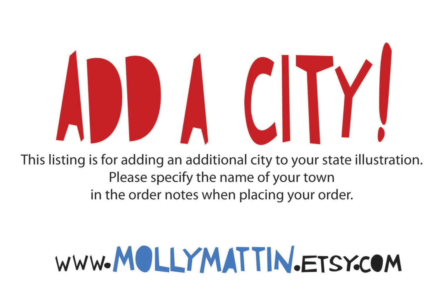 ADD A CITY to your state digital illustration.