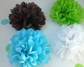 IT'S A Boy  --   10 Medium Tissue Paper Flowers ... Great Decoration for Baby Showers ...