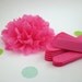Wedding Decoration and Party Decor ...10  Medium Hot Pink Tissue Paper Flowers  ...