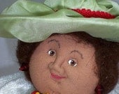 Art doll with large Victorian hat--OOAK art