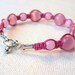 Beaded Macrame Bracelet in Pink