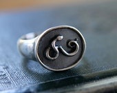 Sterling Silver Snake Signet Ring--Healing and Regeneration