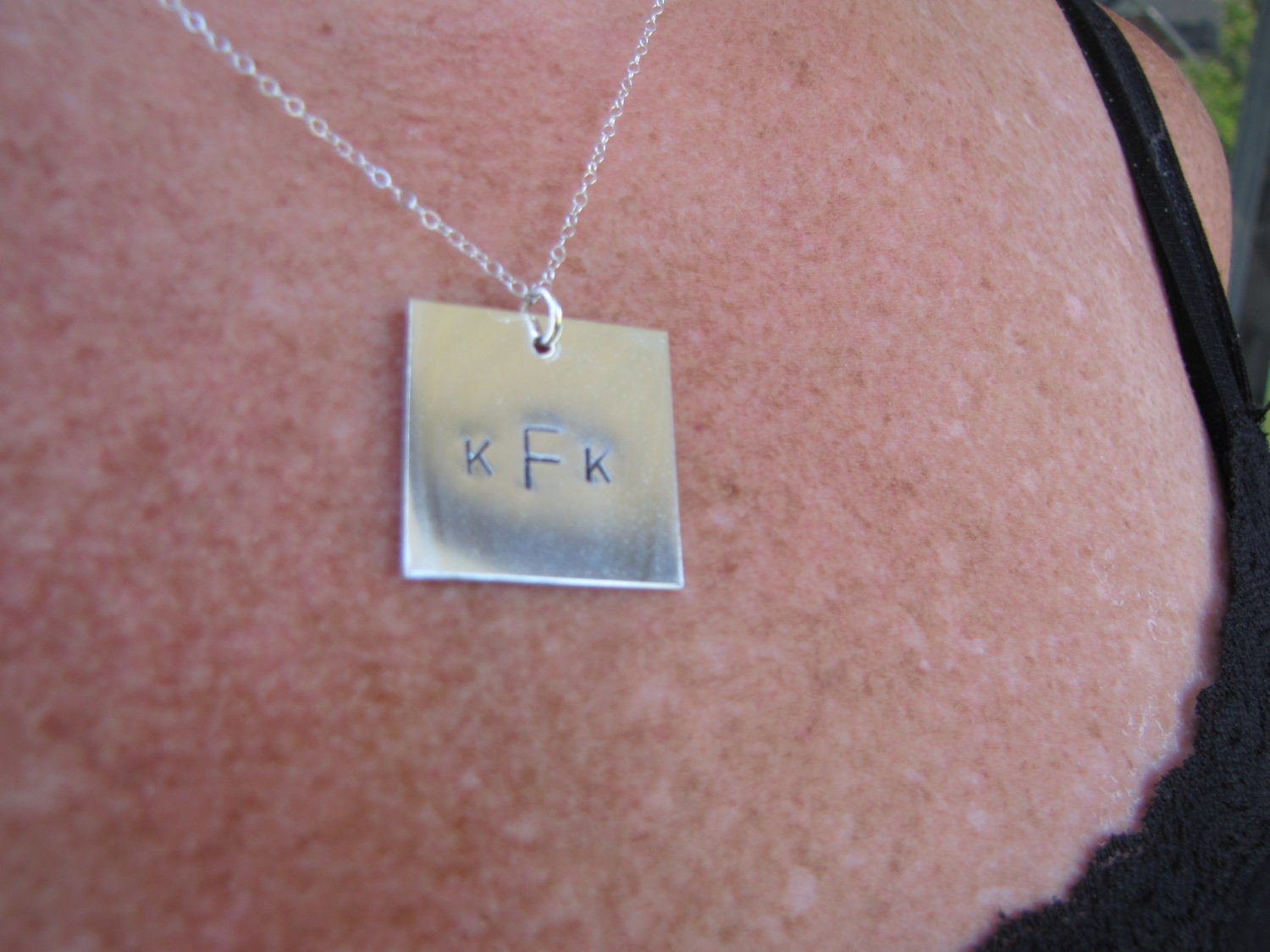 Personalized Necklace - Hand Stamped - The Monogram Necklace - for Moms, Grandmas, Friends
