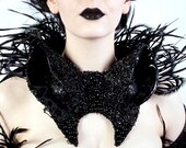 Arachnoidea Pvc Feather Necklace Neck Corset
