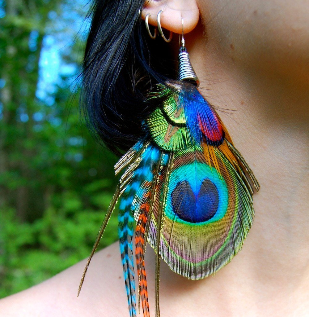 BOHEMIAN GROOVE Peacock Earrings