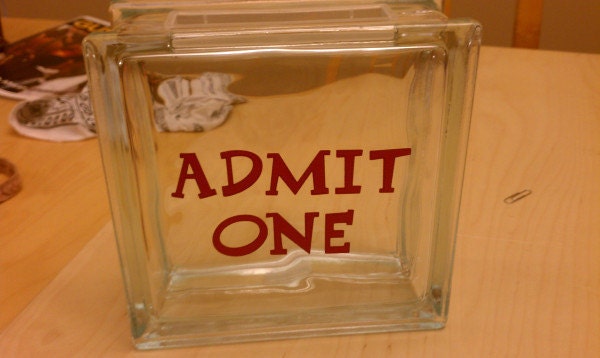 Admit One Ticket Display Box