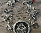 Handmade Bracelet on Etsy TWILIGHT WAX SEAL Cullen Crest, Breaking Dawn, Inspired Charm Bracelet Original By Okrrah