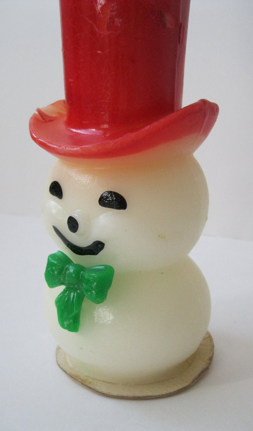 Vintage Gurley Snowman Candle